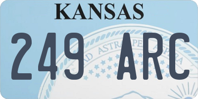 KS license plate 249ARC