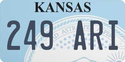 KS license plate 249ARI