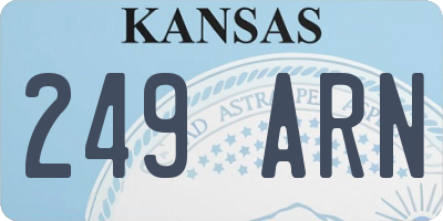 KS license plate 249ARN