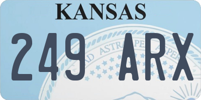 KS license plate 249ARX