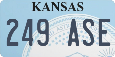 KS license plate 249ASE