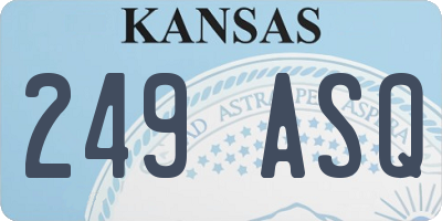 KS license plate 249ASQ