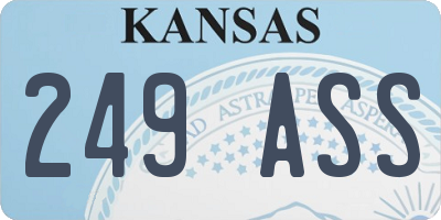 KS license plate 249ASS