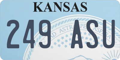 KS license plate 249ASU