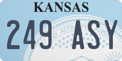 KS license plate 249ASY