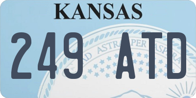 KS license plate 249ATD