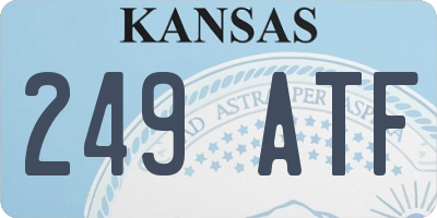 KS license plate 249ATF