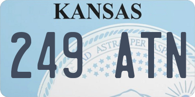KS license plate 249ATN