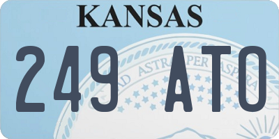 KS license plate 249ATO