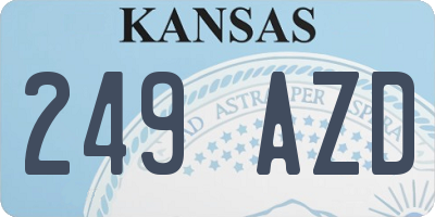KS license plate 249AZD