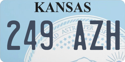 KS license plate 249AZH