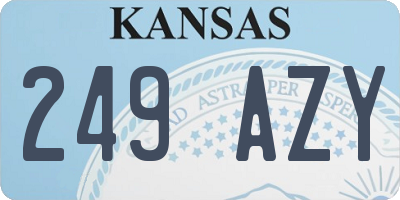 KS license plate 249AZY