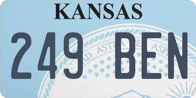KS license plate 249BEN