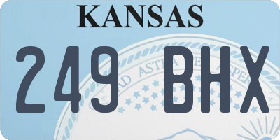 KS license plate 249BHX