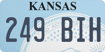 KS license plate 249BIH