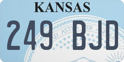 KS license plate 249BJD