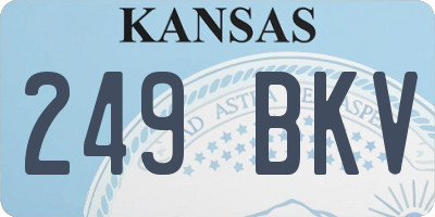 KS license plate 249BKV