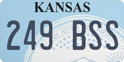 KS license plate 249BSS