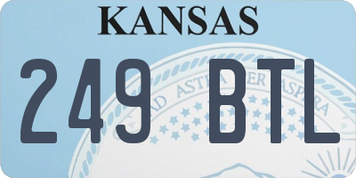 KS license plate 249BTL