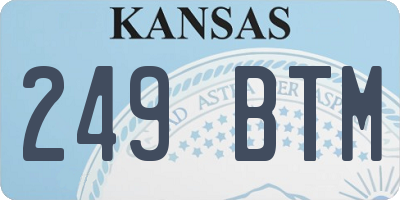KS license plate 249BTM