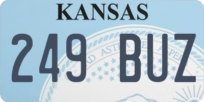 KS license plate 249BUZ