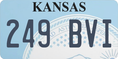 KS license plate 249BVI