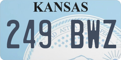 KS license plate 249BWZ