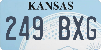 KS license plate 249BXG