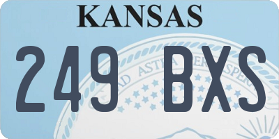 KS license plate 249BXS