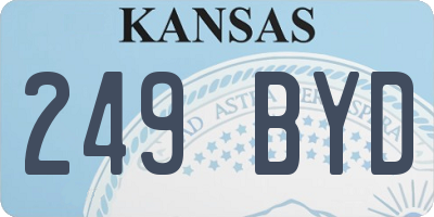 KS license plate 249BYD
