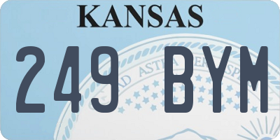 KS license plate 249BYM
