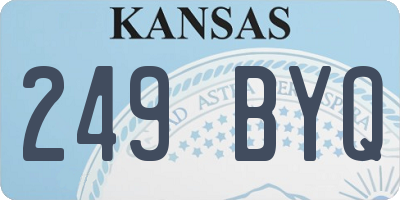 KS license plate 249BYQ