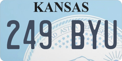 KS license plate 249BYU