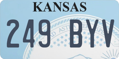 KS license plate 249BYV