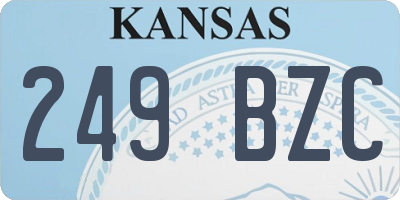 KS license plate 249BZC