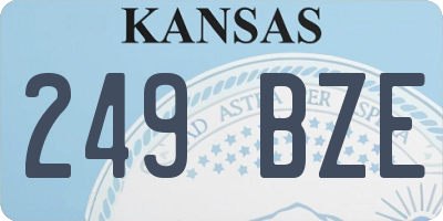 KS license plate 249BZE