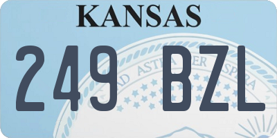 KS license plate 249BZL