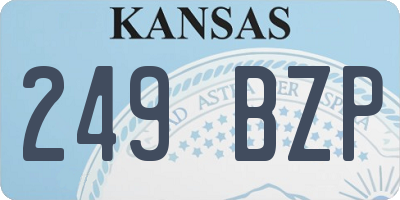 KS license plate 249BZP