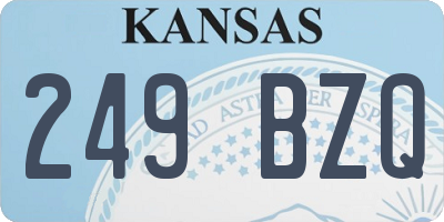 KS license plate 249BZQ