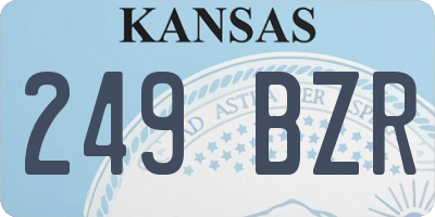 KS license plate 249BZR