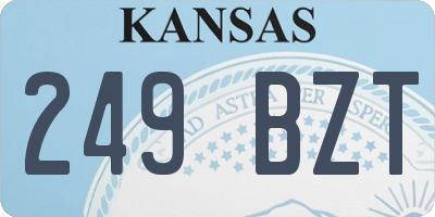 KS license plate 249BZT