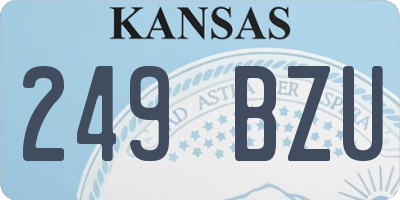 KS license plate 249BZU