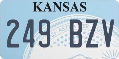 KS license plate 249BZV