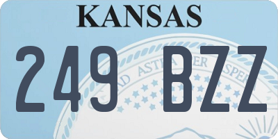 KS license plate 249BZZ