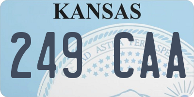 KS license plate 249CAA