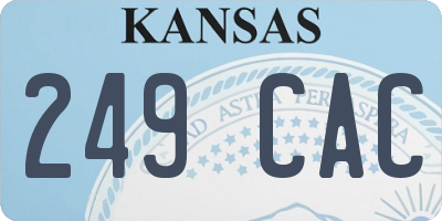 KS license plate 249CAC