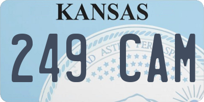 KS license plate 249CAM