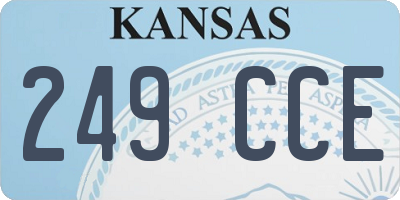 KS license plate 249CCE