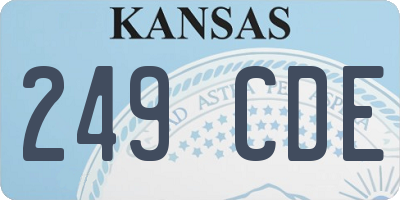KS license plate 249CDE