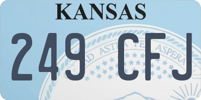 KS license plate 249CFJ